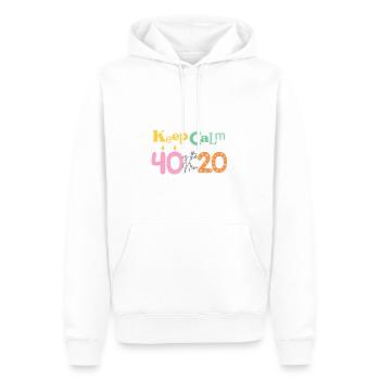 40 Years Motivational Playful Happy Birthday Mug - Männer Premium Bio Hoodie - Weiß - Vorne - Nico (187cm)