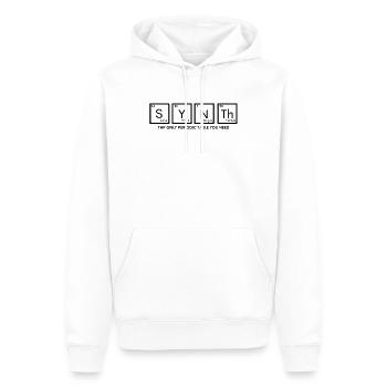 Synthesizer Analog Modular Vintage Retrowave - Männer Premium Bio Hoodie - Weiß - Vorne - Nico (187cm)