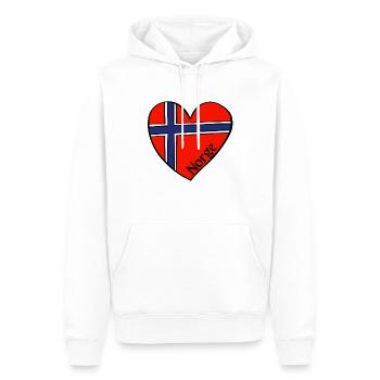 Le drapeau de la Norvège - Sweat à capuche Premium bio Homme - blanc - Devant - Nico (187cm)