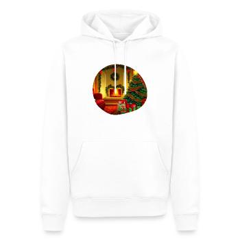 Motif de Noël - Sweat à capuche Premium bio Homme - blanc - Devant - Nico (187cm)