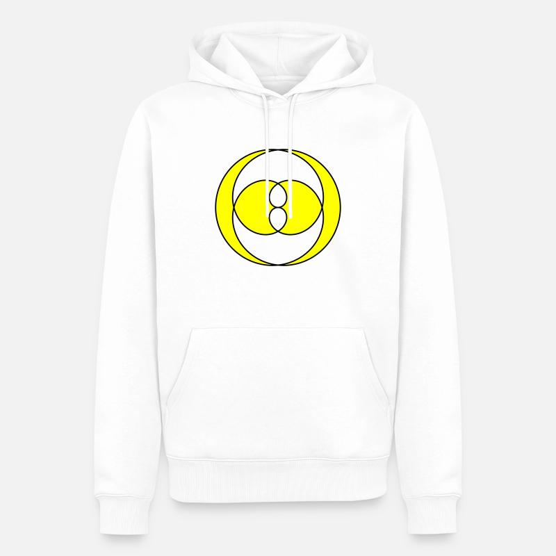 Rosette - Männer Premium Bio Hoodie - Weiß