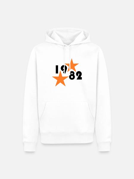 1982 - Men’s Premium Organic Hoodie - white