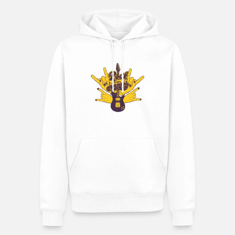 Dur comme le roc - Sweat à capuche Premium bio Homme - blanc