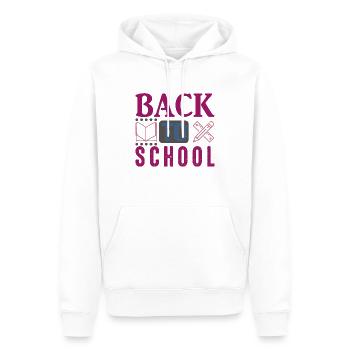 Back to School, Schulbeginn Sommerferien Ende, Fun - Männer Premium Bio Hoodie - Weiß - Vorne - Nico (187cm)