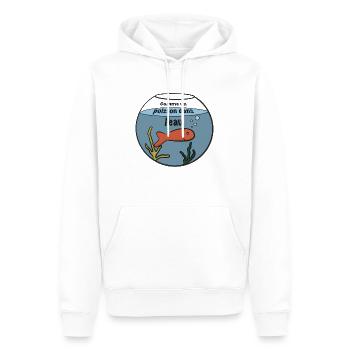 Comme un poisson dans l'eau - Sweat à capuche Premium bio Homme - blanc - Devant - Nico (187cm)