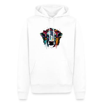 Kuh Design für Bauern & Landwirte Kuh - Männer Premium Bio Hoodie - Weiß - Vorne - Nico (187cm)