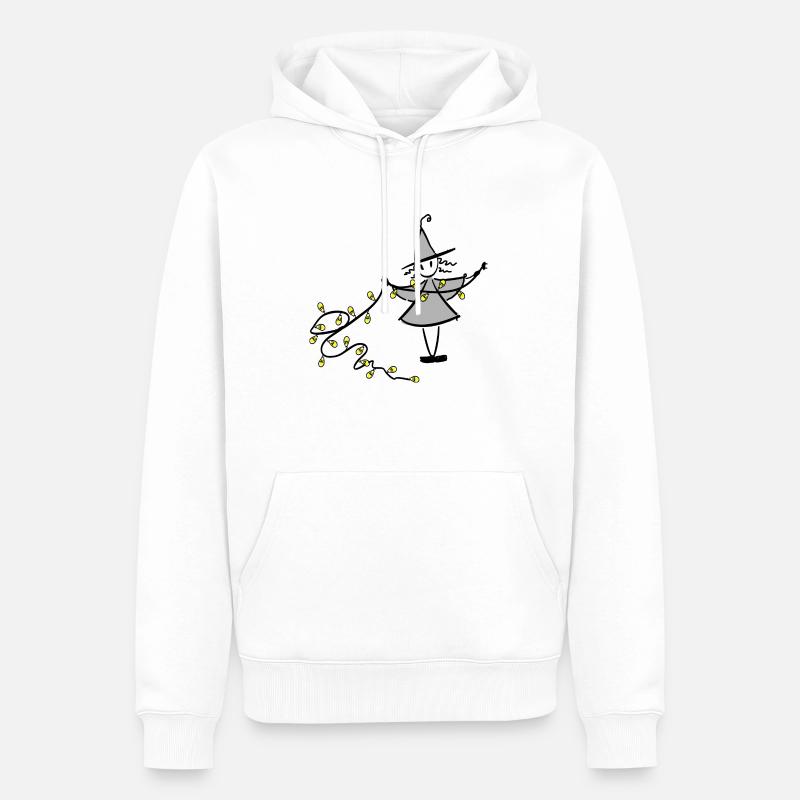 Sorcière de Noël - Sweat à capuche Premium bio Homme - blanc