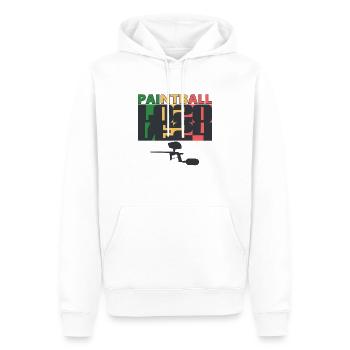 Paintball Love 2024 Couleurs rasta - Sweat à capuche Premium bio Homme - blanc - Devant - Nico (187cm)
