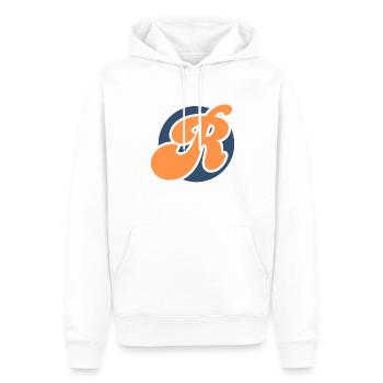 Lettre r orange sport - Sweat à capuche Premium bio Homme - blanc - Devant - Nico (187cm)