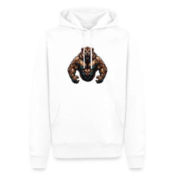 Muscles du grizzli - Sweat à capuche Premium bio Homme - blanc - Devant - Nico (187cm)