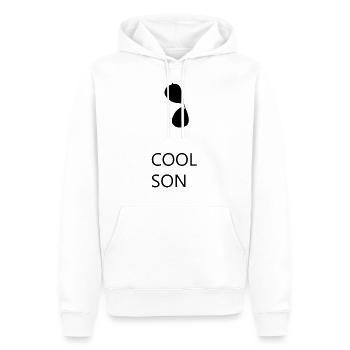 Fils cool - Sweat à capuche Premium bio Homme - blanc - Devant - Nico (187cm)