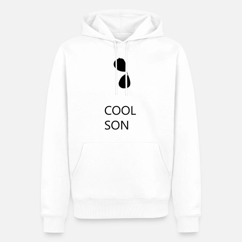 Fils cool - Sweat à capuche Premium bio Homme - blanc