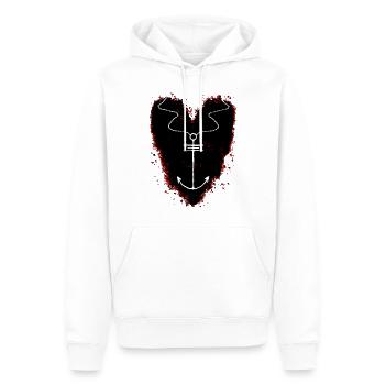 Glaube Liebe Hoffnung Ketten Herz Anker - Männer Premium Bio Hoodie - Weiß - Vorne - Nico (187cm)