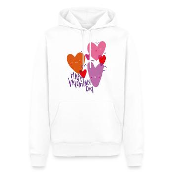 Love white - Men’s Premium Organic Hoodie - white - Front - Nico (187cm)