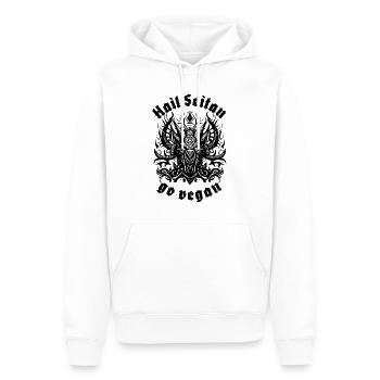 HAIL SEITAN - go vegan - Männer Premium Bio Hoodie - Weiß - Vorne - Nico (187cm)