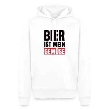Bier Ist Mein Gemüse - Männer Premium Bio Hoodie - Weiß - Vorne - Nico (187cm)