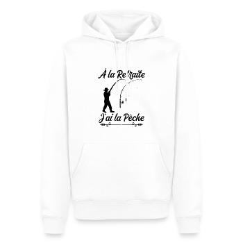 Pêche Retraité Super Cool Pour Papy - Sweat à capuche Premium bio Homme - blanc - Devant - Nico (187cm)