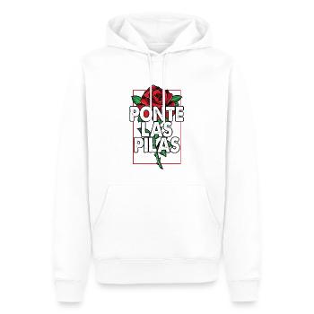 Ponte Las Pilas - Men’s Premium Organic Hoodie - white - Front - Nico (187cm)