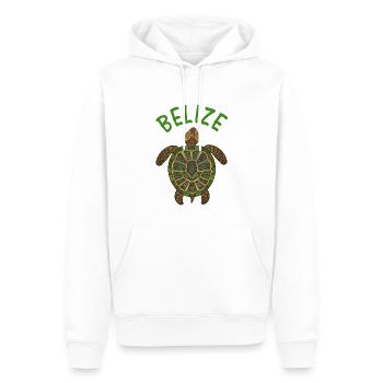 Belize Turtle - Men’s Premium Organic Hoodie - white - Front - Nico (187cm)