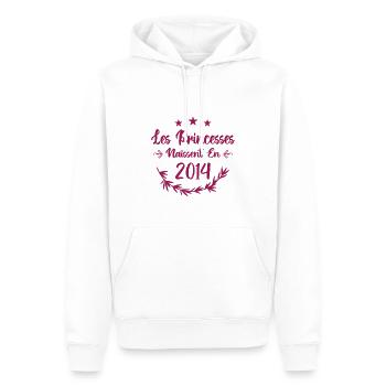 Les princesses naissent en 2014 - Sweat à capuche Premium bio Homme - blanc - Devant - Nico (187cm)