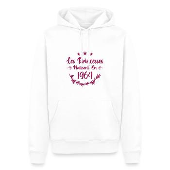 Les princesses naissent en 1964 - Sweat à capuche Premium bio Homme - blanc - Devant - Nico (187cm)