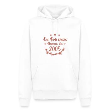 Les princesses naissent en 2005 - Sweat à capuche Premium bio Homme - blanc - Devant - Nico (187cm)