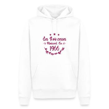 Les princesses naissent en 1966 - Sweat à capuche Premium bio Homme - blanc - Devant - Nico (187cm)