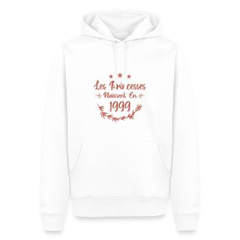 Les princesses naissent en 1999 - Sweat à capuche Premium bio Homme - blanc - Devant - Nico (187cm)