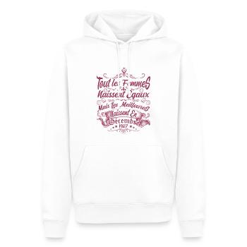 les meilleures naissent en décembre, Décembre 1987 - Sweat à capuche Premium bio Homme - blanc - Devant - Nico (187cm)