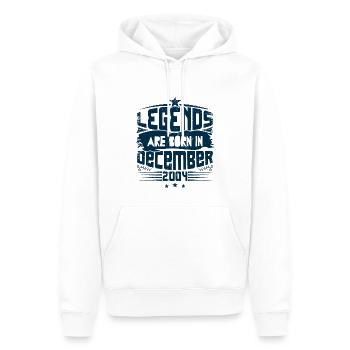 Legends Are Born In December 2004 - Sweat à capuche Premium bio Homme - blanc - Devant - Nico (187cm)