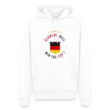 Germany Will Win The Cup ! - Sweat à capuche Premium bio Homme - blanc - Devant - Nico (187cm)