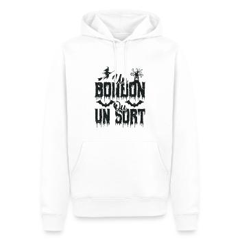 Un bonbon ou un sort - Sweat à capuche Premium bio Homme - blanc - Devant - Nico (187cm)