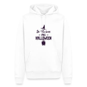 Je n’aime pas Halloween - Sweat à capuche Premium bio Homme - blanc - Devant - Nico (187cm)