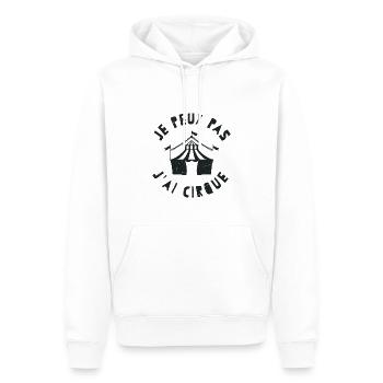 je peux pas j'ai cirque | cadeau citation humour - Sweat à capuche Premium bio Homme - blanc - Devant - Nico (187cm)