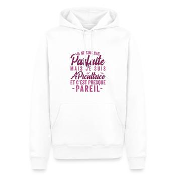 Je Ne Suis Pas Parfaite Mais Je Suis Apicultrice - Sweat à capuche Premium bio Homme - blanc - Devant - Nico (187cm)