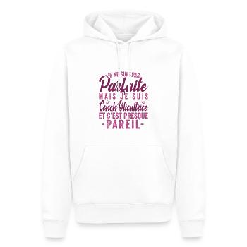 Je Ne Suis Pas Parfaite Mais Je Suis conchylicultu - Sweat à capuche Premium bio Homme - blanc - Devant - Nico (187cm)