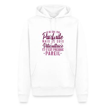 Je Ne Suis Pas Parfaite Mais Je Suis viticultrice - Sweat à capuche Premium bio Homme - blanc - Devant - Nico (187cm)