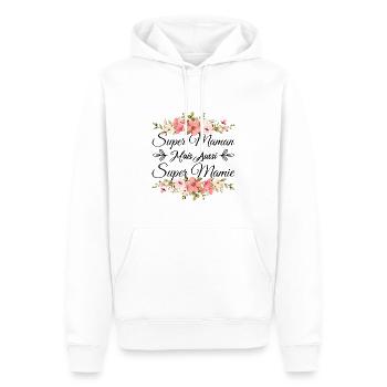 Super Maman Mais Aussi Super Mamie - Sweat à capuche Premium bio Homme - blanc - Devant - Nico (187cm)