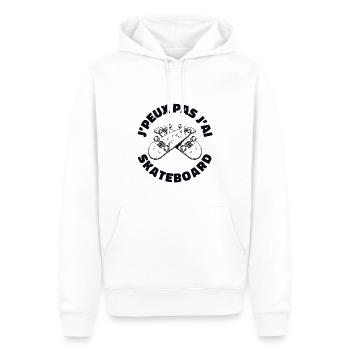 J'peux Pas J'ai Skateboard - Sweat à capuche Premium bio Homme - blanc - Devant - Nico (187cm)