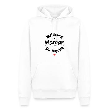 Meilleure Maman Du Monde - Sweat à capuche Premium bio Homme - blanc - Devant - Nico (187cm)