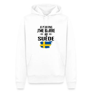 Je Peux Pas J'me Barre Au Suède - Sweat à capuche Premium bio Homme - blanc - Devant - Nico (187cm)