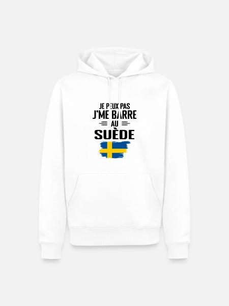 Ich kann nicht in Schweden bar sein - Männer Premium Bio Hoodie - Weiß