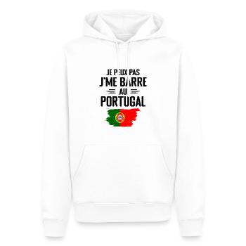 Je Peux Pas J'me Barre Au Portugal - Sweat à capuche Premium bio Homme - blanc - Devant - Nico (187cm)