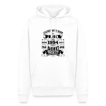 1994 Juli Geburtstagsgeschenk Juli 1994 - Männer Premium Bio Hoodie - Weiß - Vorne - Nico (187cm)