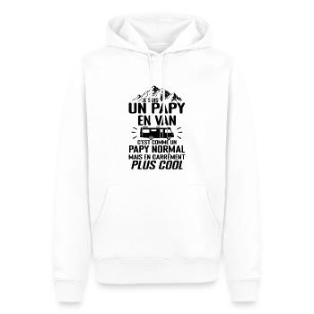 Cadeau Papy Van Camping Car Voyage Cadeau Papy - Sweat à capuche Premium bio Homme - blanc - Devant - Nico (187cm)