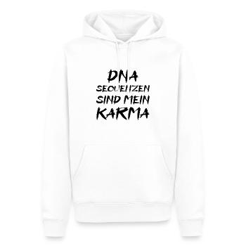 DNA Sequenzen Sind Mein Karma - Sweat à capuche Premium bio Homme - blanc - Devant - Nico (187cm)