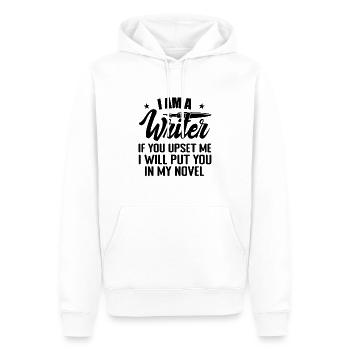 I Am A Writer Funny Author Novelist Novel Writing - Sweat à capuche Premium bio Homme - blanc - Devant - Nico (187cm)
