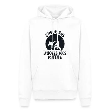 Cadeau Karaté Art Martial Pour Joueur de Karaté - Sweat à capuche Premium bio Homme - blanc - Devant - Nico (187cm)