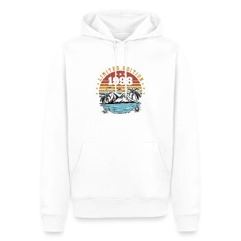 1998 Vintage Retro Geburtstagsgeschenk Geboren 1998 - Männer Premium Bio Hoodie - Weiß - Vorne - Nico (187cm)