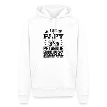 I'm a petanque grandpa - Men’s Premium Organic Hoodie - white - Front - Nico (187cm)